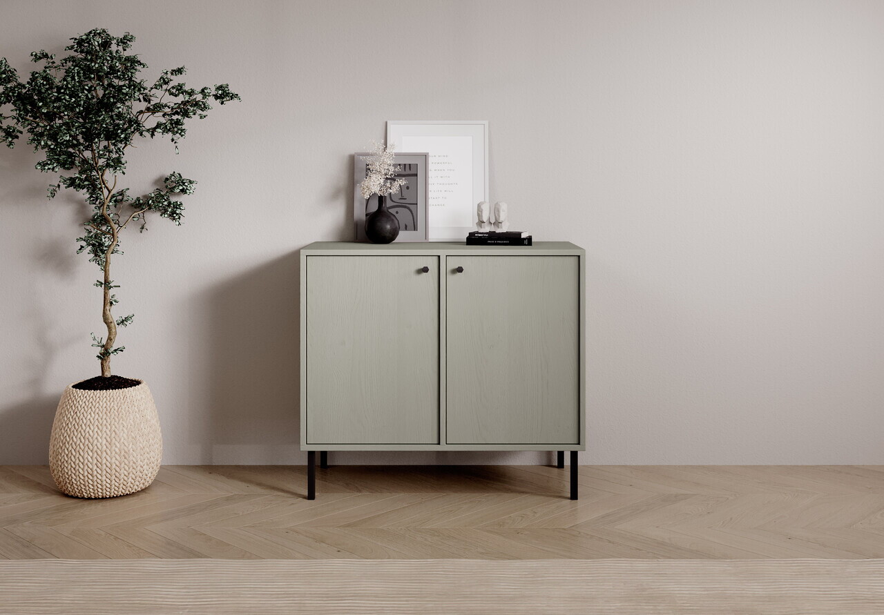 Comoda ADRK, Tili 2D, 83.6x40.8x73.9 cm, PAL laminat, verde eucalipt