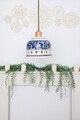 Lustra Radacini Laleaua decor albastru, Deco Republic, E27, 1x60W, ceramica autentica Corund