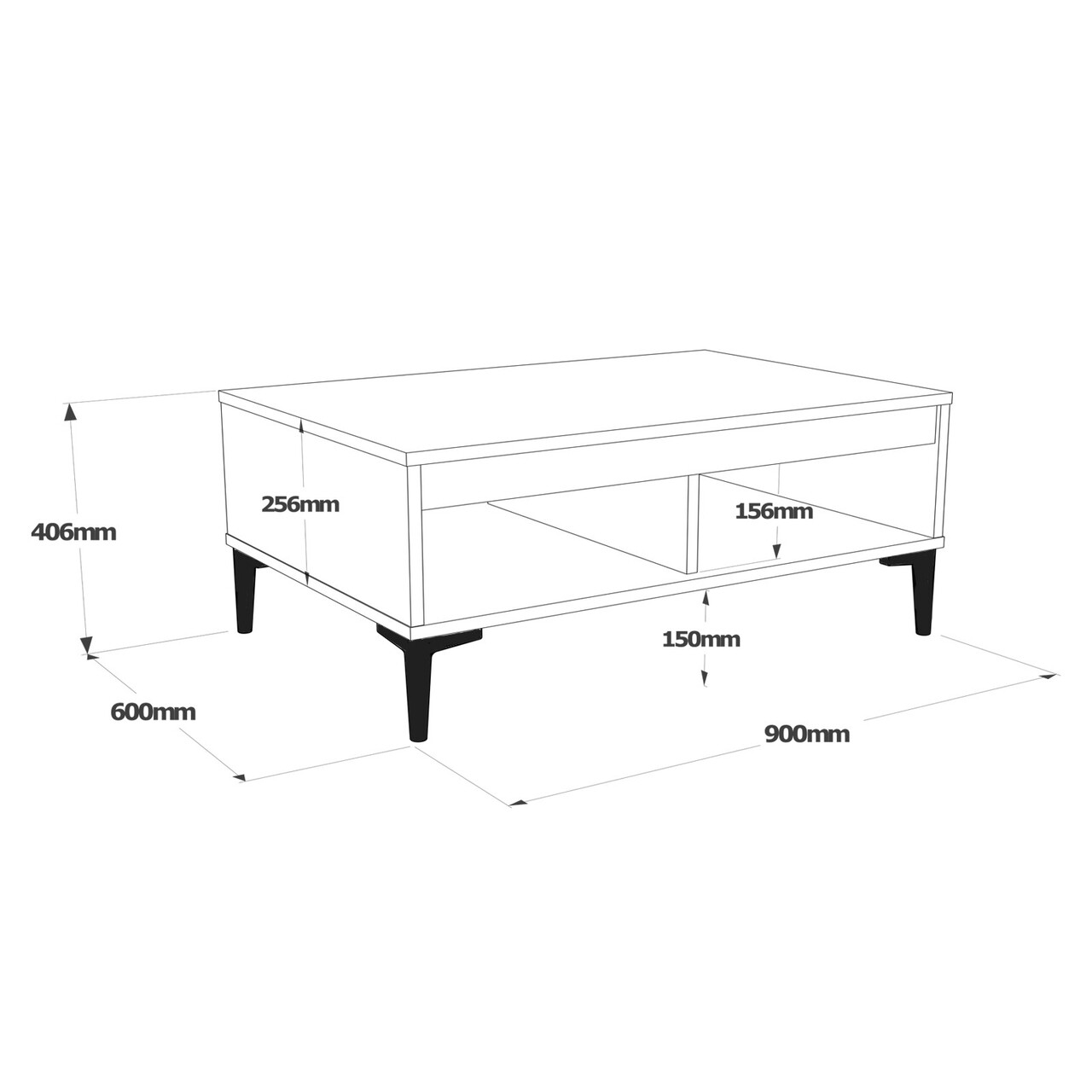 Mobilier Living, Locelso, AR13, Pal Melaminat, Stejar/antracit