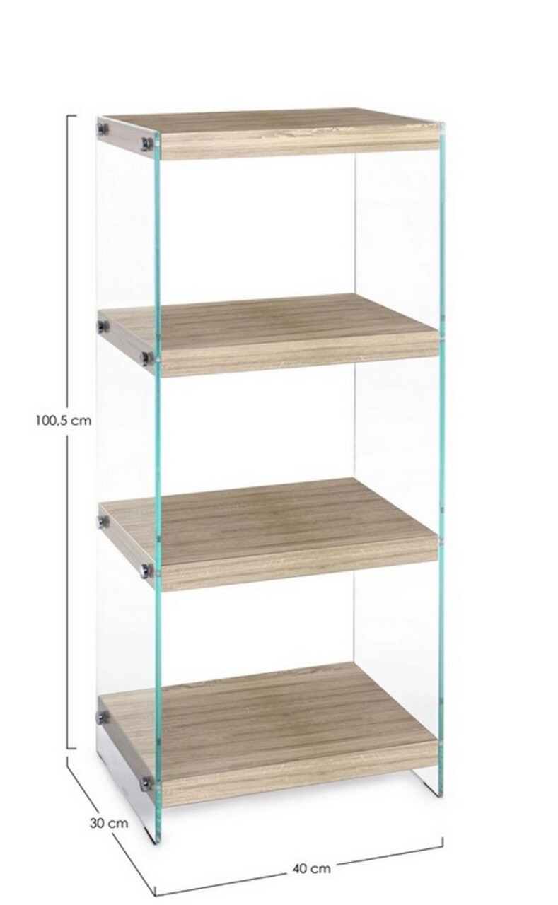 Biblioteca, Line Kenya, Bizzotto, 40x30x100.5 cm, MDF melaminat - 2 | YEO
