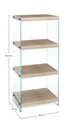 Biblioteca, Line Kenya, Bizzotto, 40x30x100.5 cm, MDF melaminat