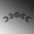 Decoratiune de perete, Movements Of The Month, Metal, 13 x 13 cm, 3 piese, Negru