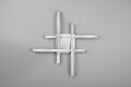 Plafoniera Route, RL, 46x46x7 cm, 5W, 4x SMD, metal, argintiu mat