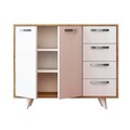 Dulap multifunctional, Mod Design, Waga, 100x82x35 cm, Stejar / Alb