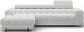 Coltar extensibil dreapta 3 locuri ELTAP, LT-03ROY, Felro, 285x181x93 cm, lemn/poliester, gri deschis