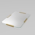 Oglinda decorativa, Neostill, Pera Mirror, Metal, Auriu