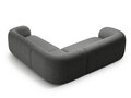 Coltar simetric 5 locuri, Kate, Micadoni, 252x252x76 cm, tesatura boucle, gri inchis