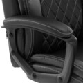 Scaun de birou Victory, Pakoworld, 64.5x72.5x118 cm, piele ecologica, negru