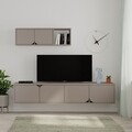 Comoda TV cu raft, Decortie, Spark, pal melaminat, mocha