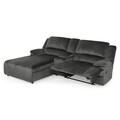 Coltar sezlong stanga, consola inclusa, 1 recliner, Jersey, L.260 l.183/103 H.105, stofa, gri