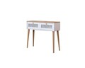 Dulap, Wolina, Calvin, 95x100x35 cm, MDF , Alb / Stejar