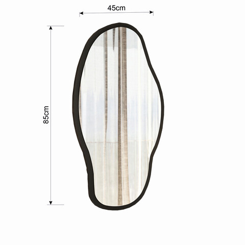 Oglinda decorativa, Siam, Couldy, 45x85x2.2 cm, MDF , Transparent
