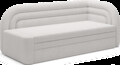 Canapea extensibila brat dreapta 3 locuri, ELTAP, Fabillo, 223x86x80 cm, lemn/poliester, alb