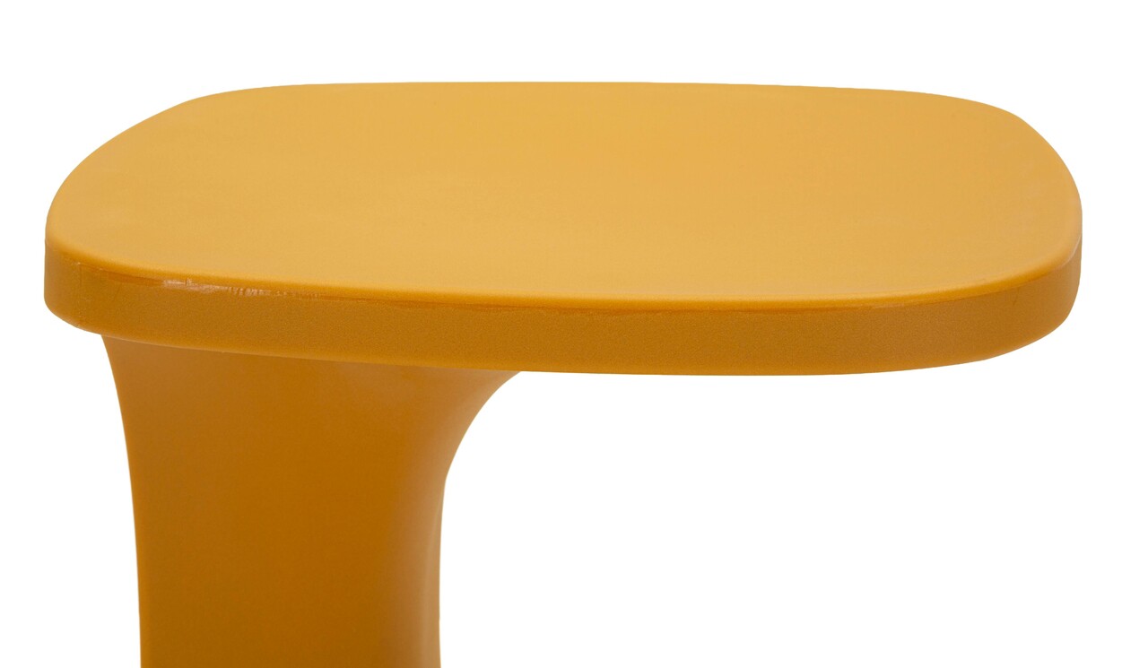 Masuta de cafea, Mauro Ferretti, Ibiza, 42x42x52 cm, utilizare interior / exterior,  plastic, mustar - view 4