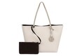 Geanta cu portofel Beverly Hills Polo Club, 402, piele ecologica, crem/maro inchis
