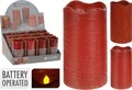 Lumanare Red cu LED, 7 x 13 cm, parafina, rosu
