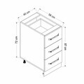 Dulap pentru bucatarie, Hanah Home, Minar, 40x87x58 cm, Alb