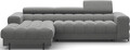 Coltar extensibil dreapta 3 locuri ELTAP, LT-06SO, Felro, 285x181x93 cm, lemn/poliester, gri inchis