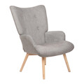 Fotoliu Moss Pop, Homla, 70x55x95 cm, lemn/textil, gri deschis