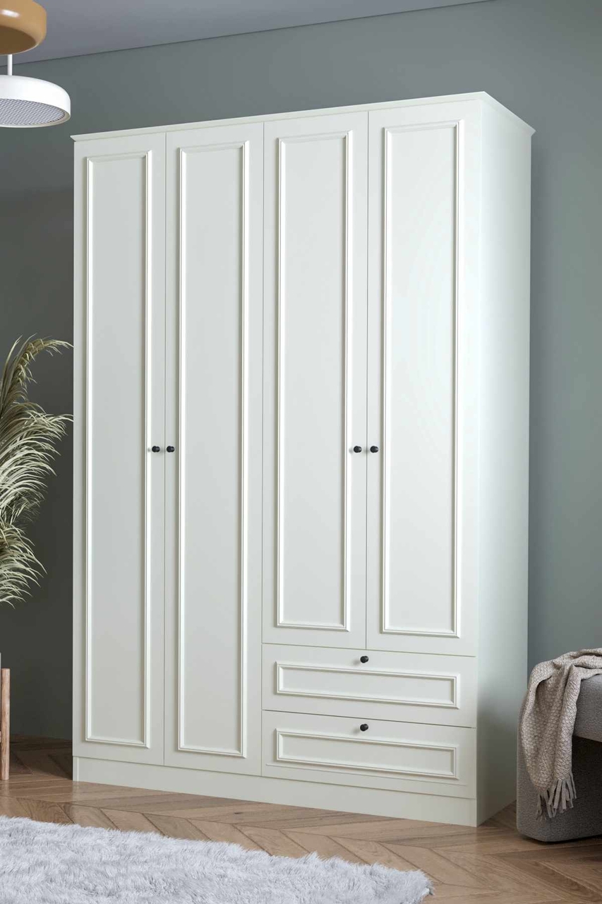 Dulap pentru haine, Hanah Home, Mira 210, 140x210x54 cm, Alb - view 3
