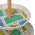 Platou pentru prajituri Geometric, Creaciones Meng, 25.4 cm, bambus