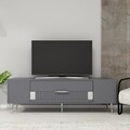 Comoda TV, Olivia, Dekolp4, Antracit / Argintiu