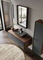 Dulap de baie cu chiuvetă, Hanah Home, Craft 120, Nuc / Antracit