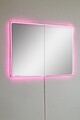 Oglinda cu Iluminare Led, Mirrorland, Rectangular, Oglindă indestructibilă cu obturator, Roz