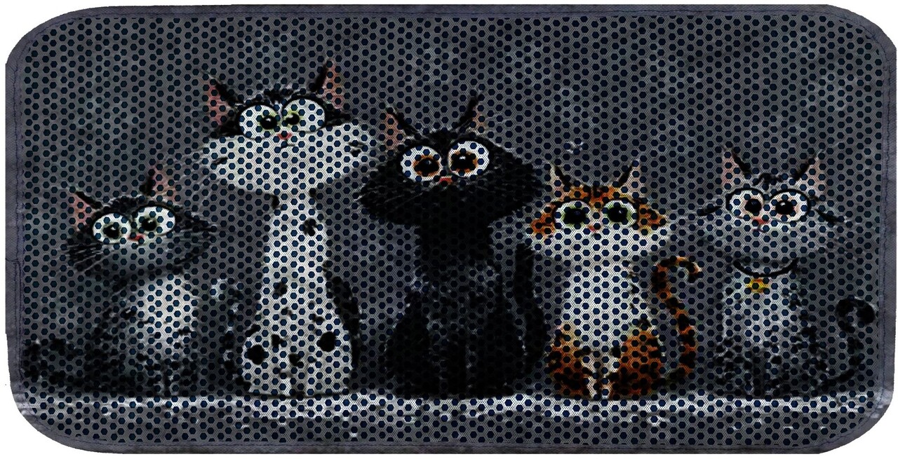 Covoras litiera pentru colectarea granulelor de nisip, Paws &amp; Whiskers, Cat Lıtter Mat 44, Multicolor - view 2
