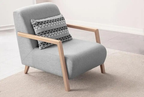 Fotoliu, Atelier del Sofa, 752EST1711, Frame: 70% HORNBEAM/30% MELAMINE COATED CHIPBOARD, Gri