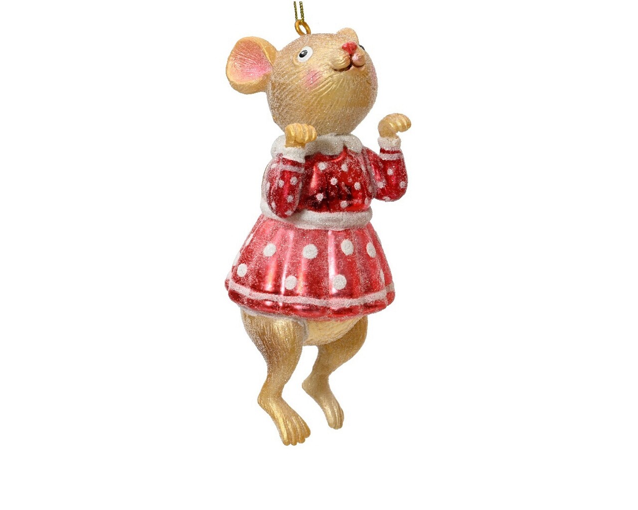 Glob Girl mouse, Decoris, 5.4x5.3x13.3 cm, sticla, multicolor