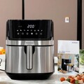 Friteuza cu aer fara ulei InnovaGoods, Fryinn Pro 5500, 1700 W,  5.5 L, negru/argintiu