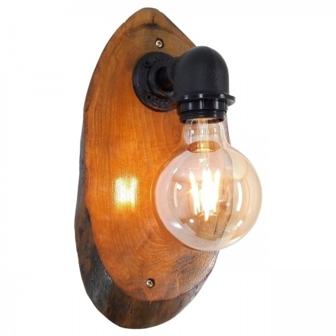 Aplica de perete All Design, handmade, 35x18x18 cm, Walnut
