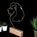 Decoratiune, Lion, 17x32x3.5 cm, Metal, Bronz
