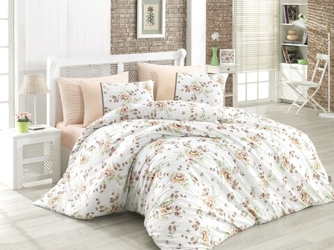 Lenjerie de pat dubla Modena v3, Majoli Home Collection, 4 piese, 240x260 cm, bumbac ranforce, multicolor