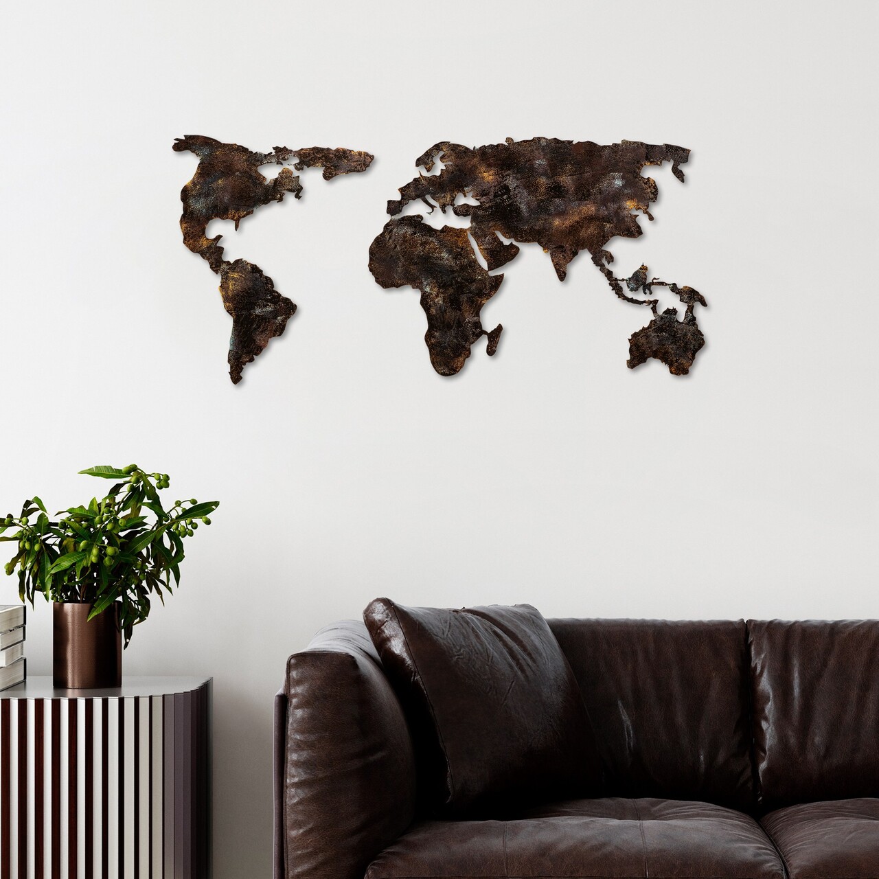 Decoratiune de perete, World Map 25, Lățime: 127 cm Înălțime: 60 cm Adâncime: 1,5 cm, Multicolor - view 3