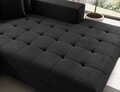 Coltar extensibil dreapta 4 locuri ELTAP, Sol-42, Solange, 292x196x84 cm, lemn/poliester, gri inchis