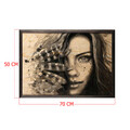 Tablou decorativ, Indıan Woman XL, Lemn, Lemn, Multicolor