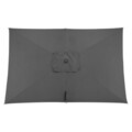 Umbrela dreptunghiulara cu manivela, Calpe, L.200 l.300 H.259 cm, aluminiu, negru/gri
