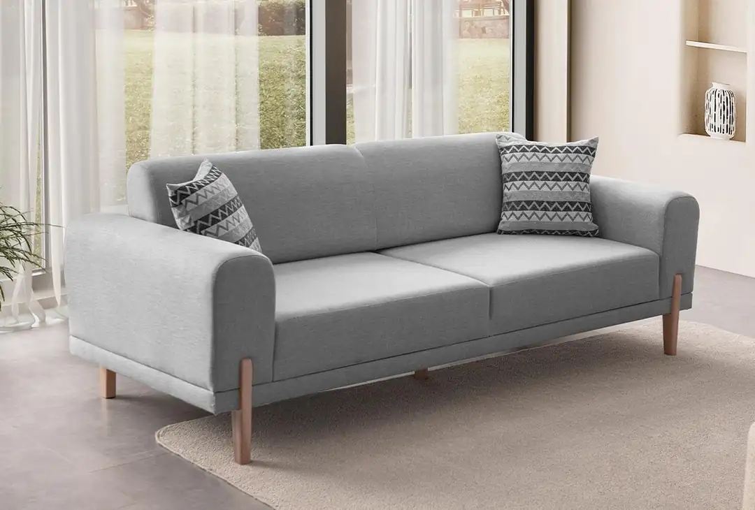 Canapea extensibila 3 locuri, Atelier del Sofa, 752EST1127, Frame: 70% HORNBEAM/30% MELAMINE COATED CHIPBOARD, Gri