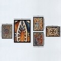 Set 5 tablouri decorative, SET_057, Lulu, 24x29 cm/34x44 cm, plastic