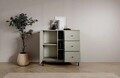 Comoda ADRK, Tili 1D 3S 3P, 100.2x40.8x95 cm, PAL laminat, verde eucalipt
