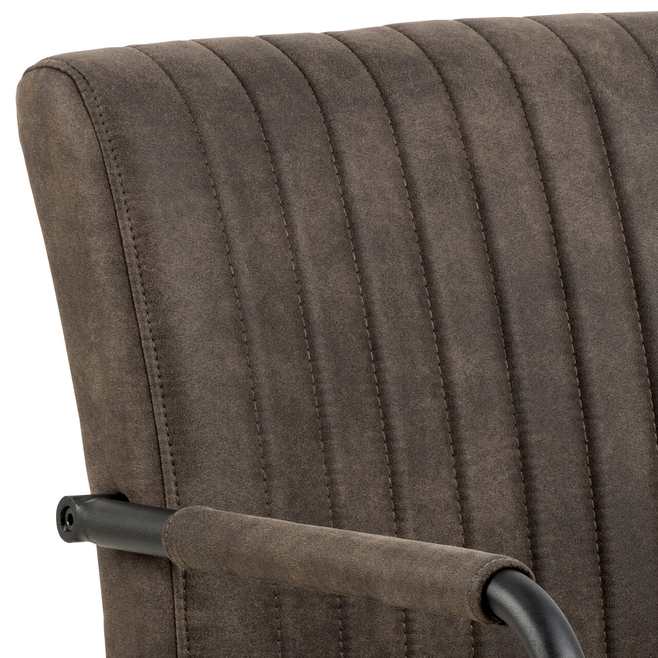 Scaun Adele, Actona, 50.5x64.5x84.5 cm, poliester/otel, antracit - view 3