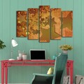 Set 5 tablouri decorative, 5PATK-200, Canvas, 19 x 70 cm, Multicolor
