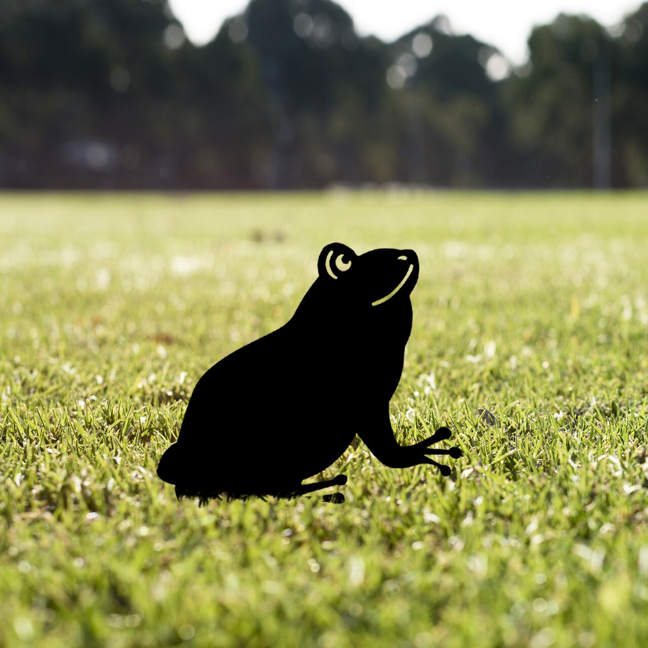 Obiect decorativ de grădină, Frog 01, 34x22 cm, Negru