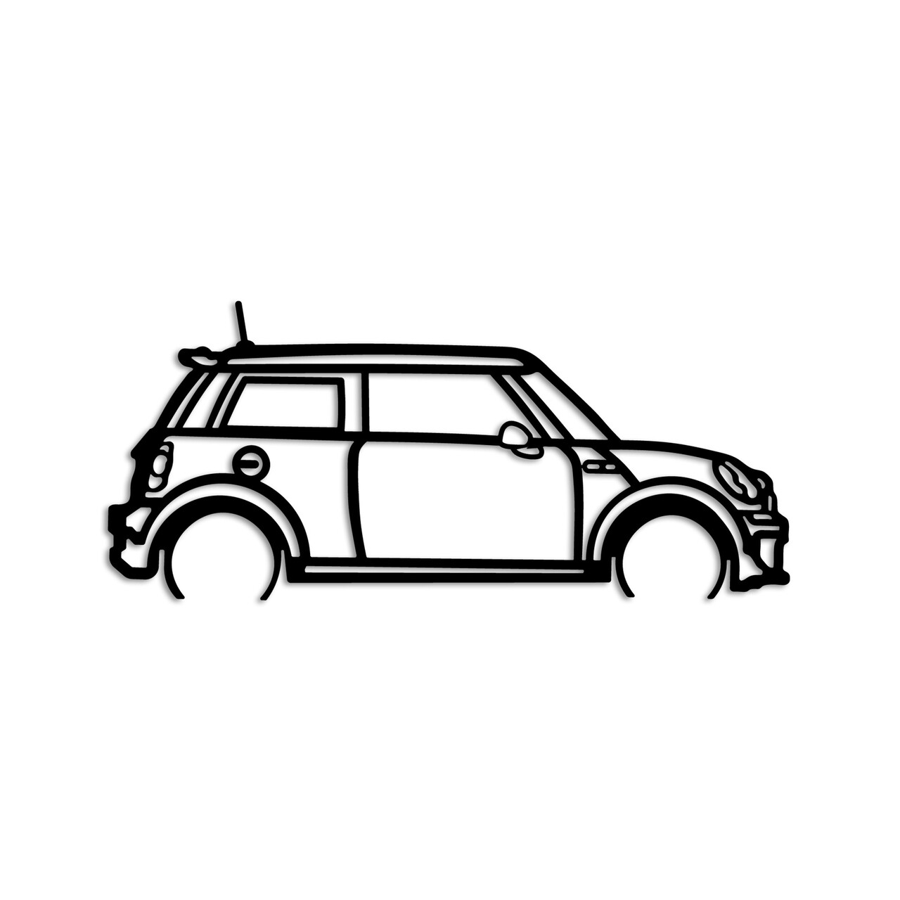 Decoratiune de perete, Mini Cooper, Dimensiuni: 73 x 33 cm , Negru - view 5