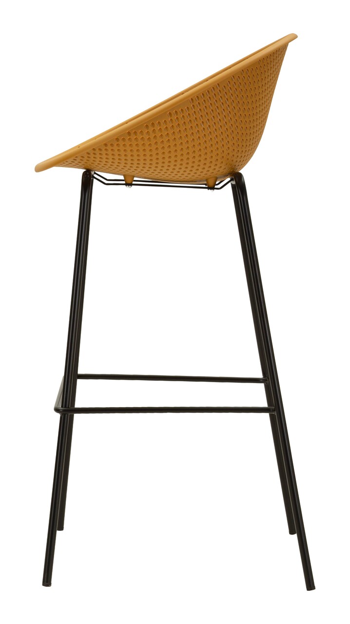 Set 2 scaune de bar, Mauro Ferretti, Ibiza, 50x50x98 cm, utilizare interior / exterior,  plastic/metal, mustar/negru - view 11