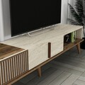 Comoda TV, Hanah Home, Milan, 180x40x35 cm, PAL, Nuc / Travertin