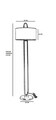 Lampadar, Stala, 846STL2965, Metal, Gri