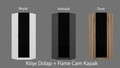 Dulap pentru haine, Minerva, Kale Glass Dark Grey2, 74x210x52 cm, PAL, Gri inchis